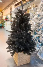 Искусственная черная елка «Одри» (Литая+пвх) 150 см / 1,5 м