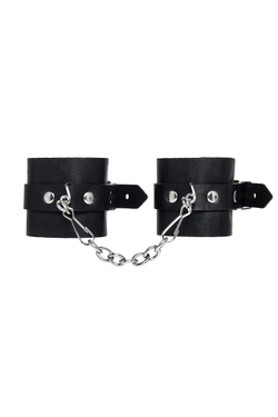 Наручники Pecado BDSM, однослойные натуральная кожа, черные