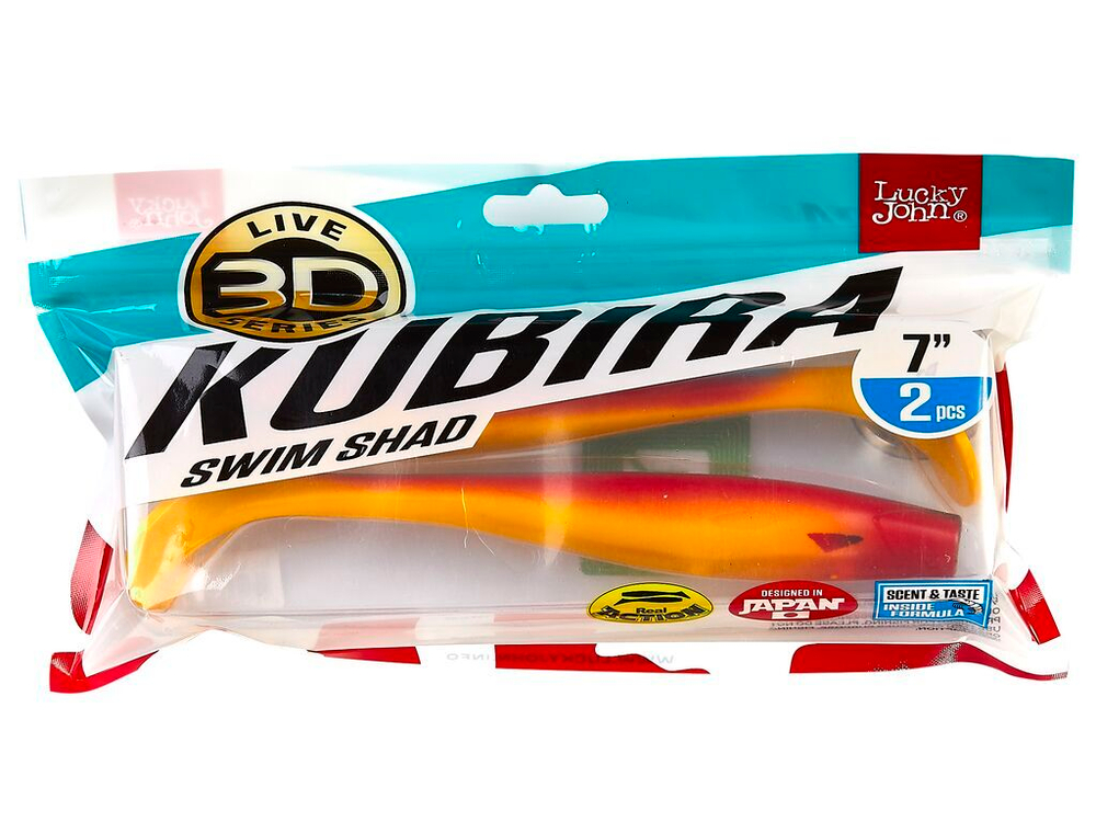 Виброхвост LJ 3D Series Kubira Swim Shad 7" (17.5 см), цвет PG06, 2 шт.