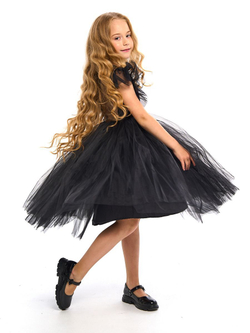 Платье на Хэллоуин в садик Wednesday Addams пышное
