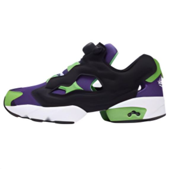 reebok Instapump Fury Беговые кроссовки Низкие Черный/Зеленый/Фиолетовый Унисекс