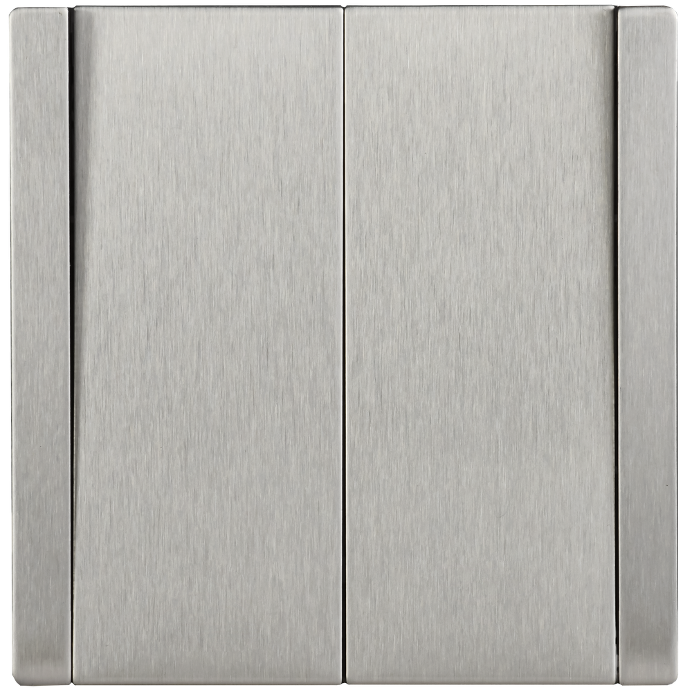 FORTE&PIANO Выключатель 2-клавишный 10А FP705M металл никель IEK