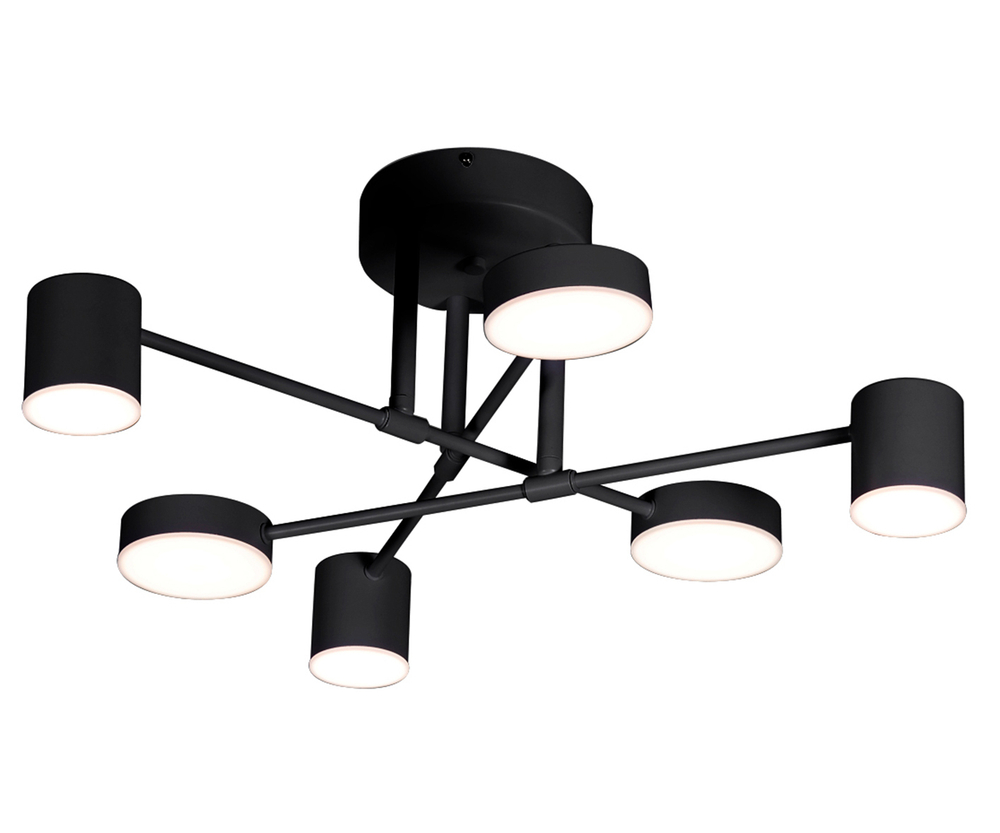 07649-6D,19(3000K) Люстра димм.Мекли черный