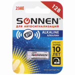 батарейка SONNEN Alkaline 23А (MN21) алкалиновая для сигнализаций 1 шт. в блистере (20 штук в упаковке)