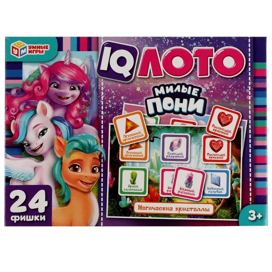 IQ-лото. Милые пони. 138х189х32 мм. Умные игры