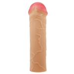 Телесная насадка-удлинитель на пенис Nile - 16,5 см. (Цвет: телесный)