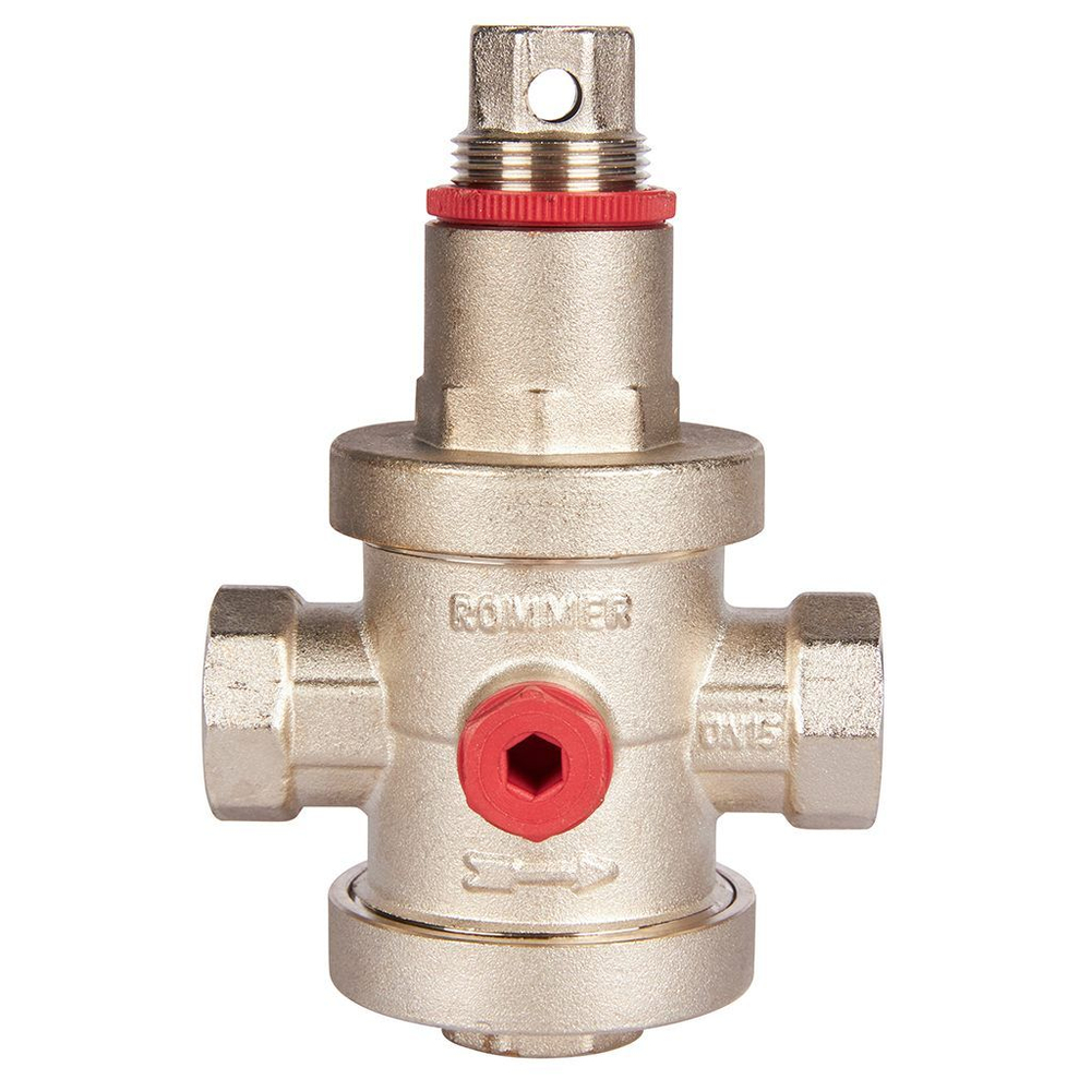 Редуктор давления PN25 1/2" вн/вн с выходом под манометр ROMMER (RVS-0008-000015)