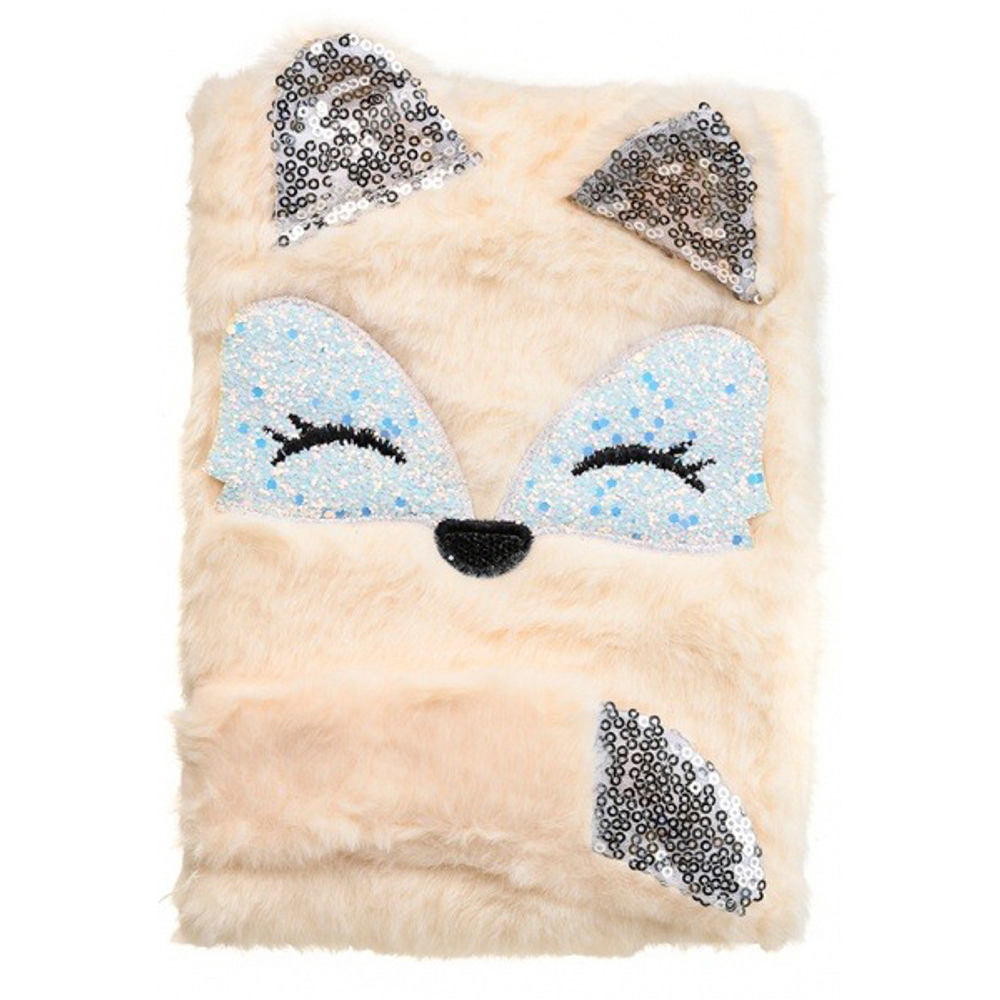 Блокнот детский Basir, формат А5, серия "Лисичка", переплет с мехом, 21.5*15.5 см, 80 листов, ассорти