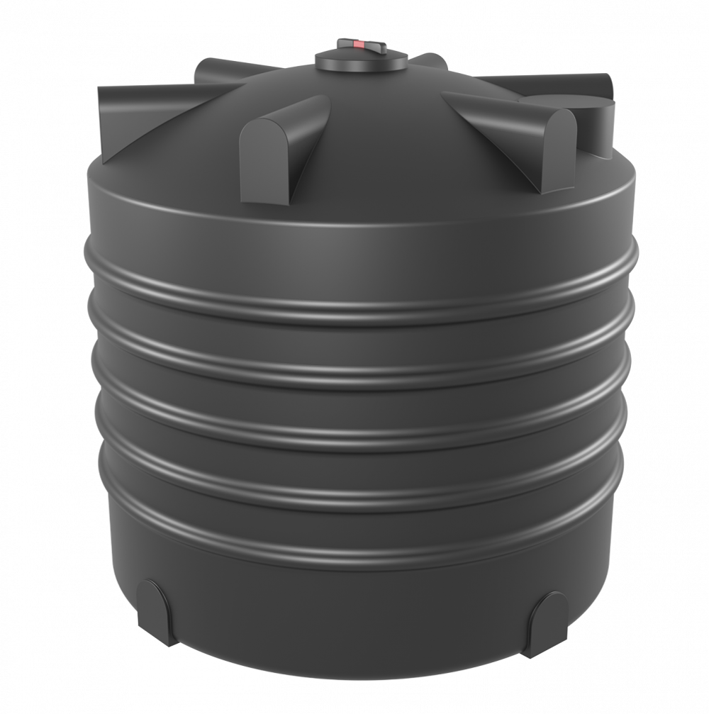 Емкость для технической воды Мультпласт KР-10000 10000 л. вертикальная (2400x2400x2400см;216кг;черный) - арт.552061