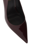 Женские кожаные бордовые туфли с авторским квадратным каблуком