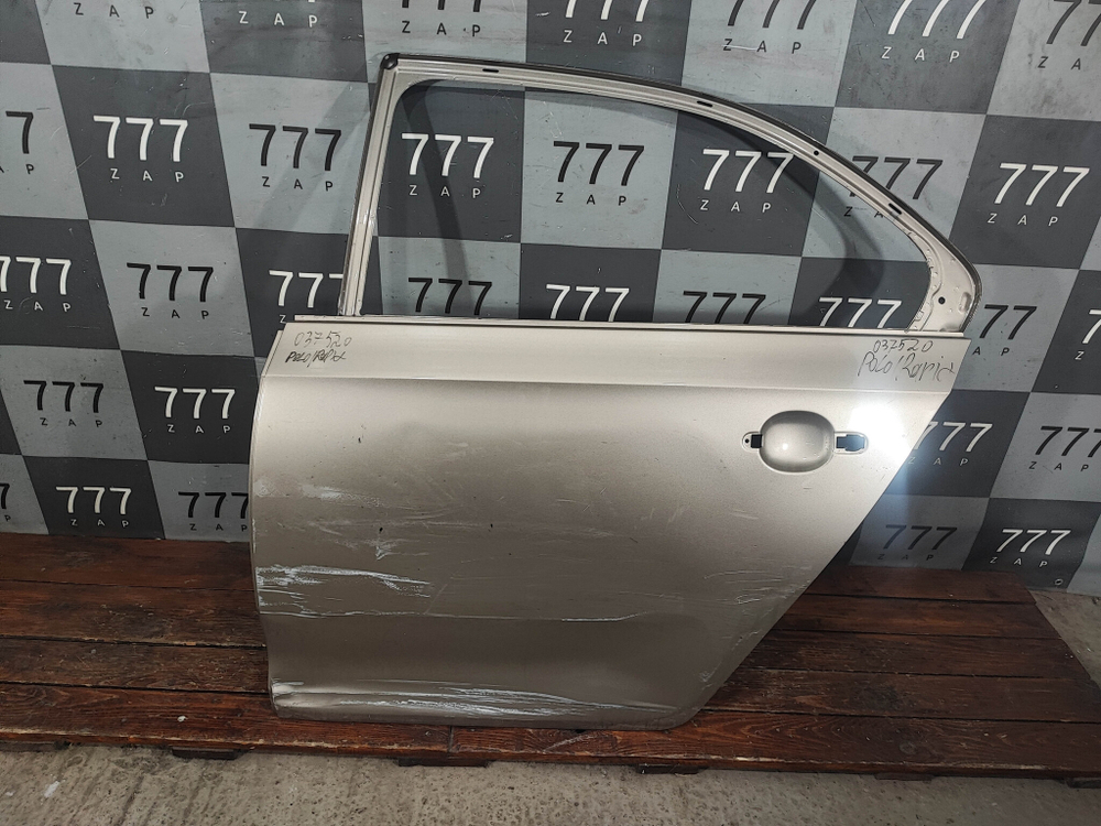 Дверь задняя левая Polo 6 / Rapid 1-2 (12-нв) Б/У Оригинал 60U833311