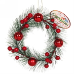 Венок хвойный «Алая гроздь» d-18 см