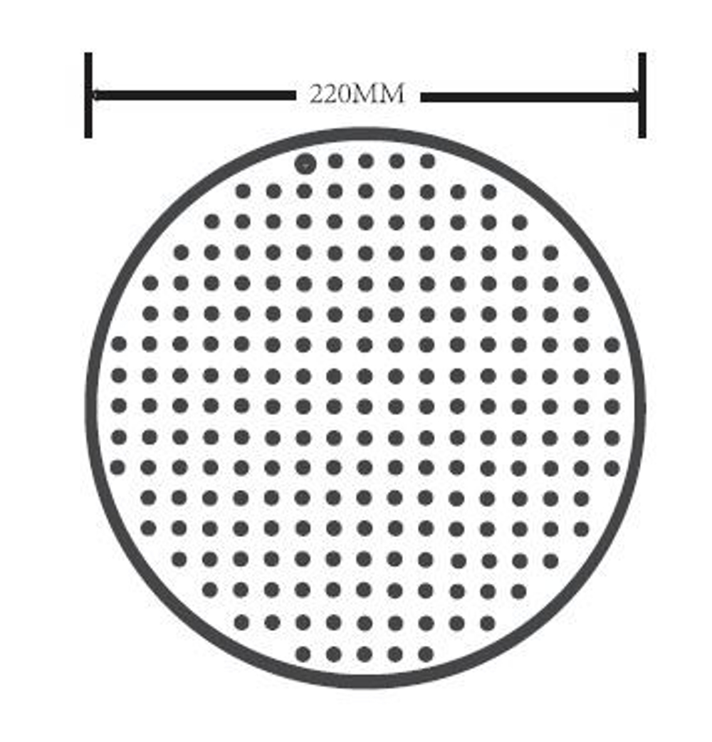 Верхний душ ESKO, D220мм, хром, арт.TS1300
