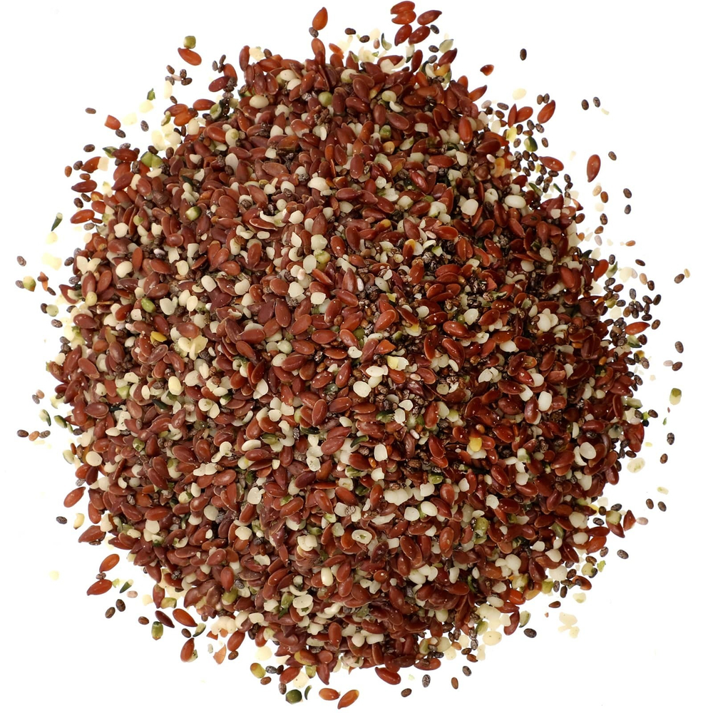 California Gold Nutrition, смесь 3 видов органических семян, растительные омега-кислоты, с древними семенами чиа, конопли и льна, 340 г (12 унций)