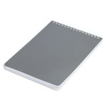 Блокнот А5 (146х205 мм) 60 л., гребень, перфорация на отрыв, лакированный, BRAUBERG, "Серебро", 111273