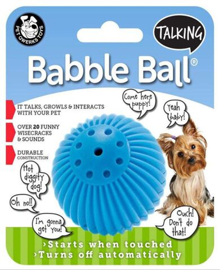 Игрушка PET QWERKS для собак - Мяч-болтун, маленькая, пластик 5,4 см TALKING BABBLE BALL SMALL