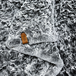 "Вязаный" плед из натурального меха рекс 240*220 см (серый сноутоп, окрас меха в два тона)