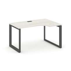 Style Project Стол рабочий эргономичный SN-59O.SPA-012(R) Дуб Наварра/Металл Антрацит/Черный Заглушк