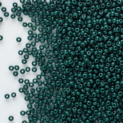 Бисер 10/0 PRECIOSA, 500 г, тёмно-зелёный