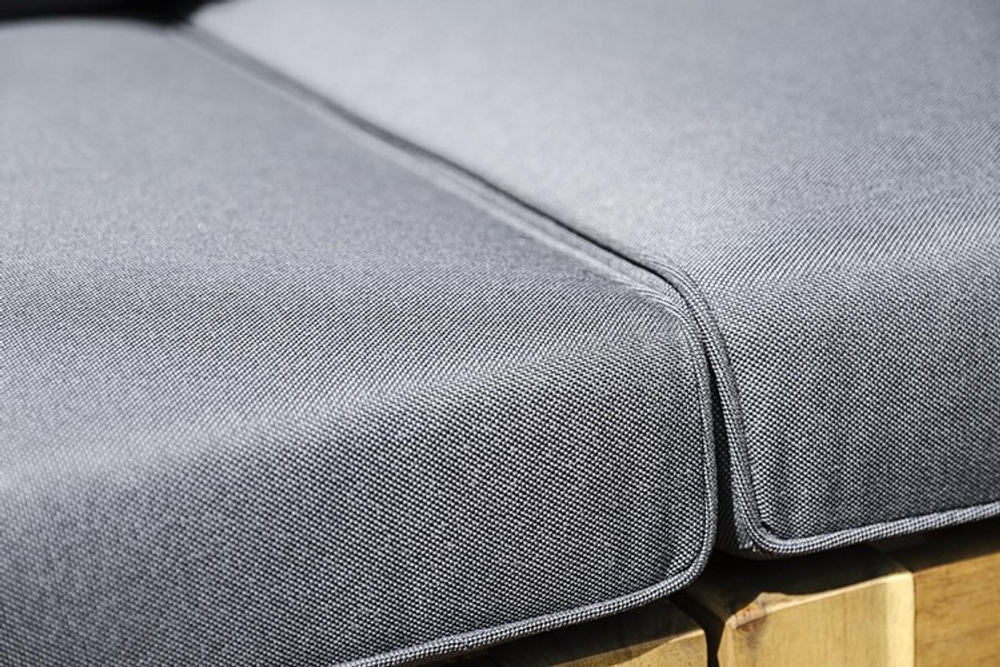 Угловой комплект из акации Joygarden БУКА с обеденным столом, Natural Teak, серый