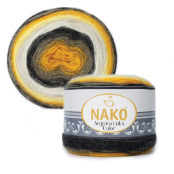 Пряжа Angora Luks Color, 150г, 810м, 80%акрил,15%шерсть, 5%мохер (цена за 1шт)