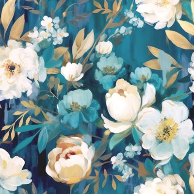 Бирюзовые цветы