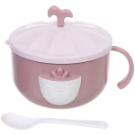 Ланч-бокс пластиковый «SEGRETO» с ложкой 14*9см пыльная роза