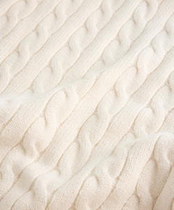 Oysho Вязаный свитер с V-образным вырезом и узором, экрю