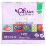 Plum Organics, Teensy Snacks с воздушной киноа, снеки из мягких фруктов, для детей от 18 месяцев, ягоды, 5 упаковок по 10 г (0,35 унции)