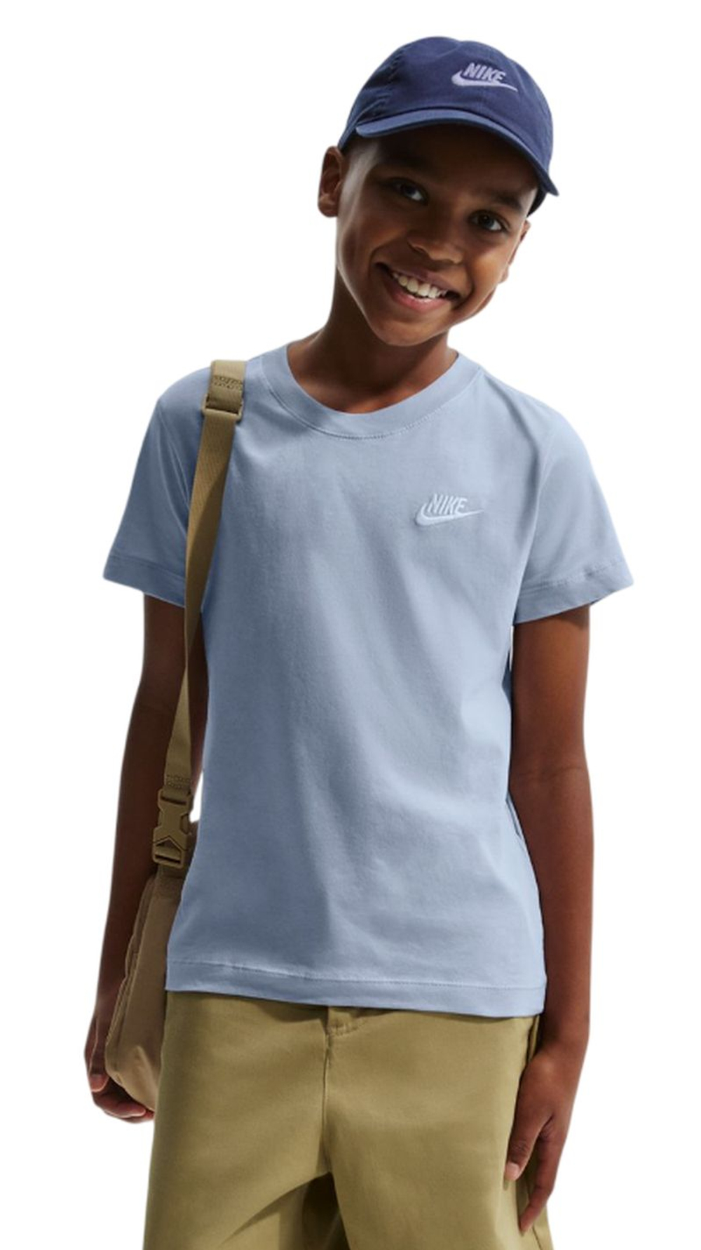 Футболка для мальчика теннисная Nike Boys Sportswear - light blue/white