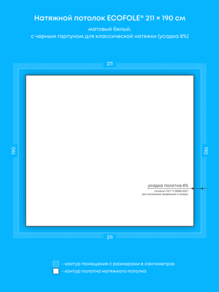 Натяжные потолки 4, 13.2, 10.4, 3.9, 4.4, 8.1 м2