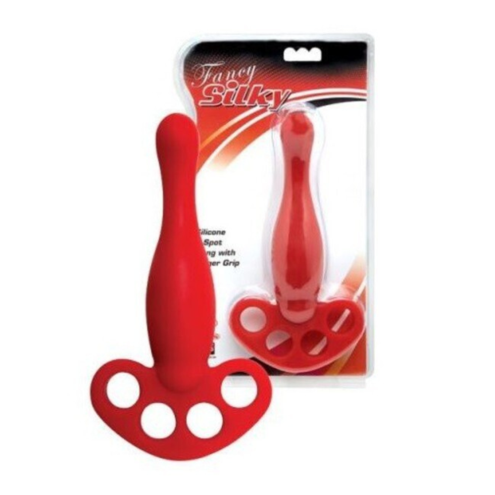 Фаллос для G-точки Fancy Silky (Цвет: красный)