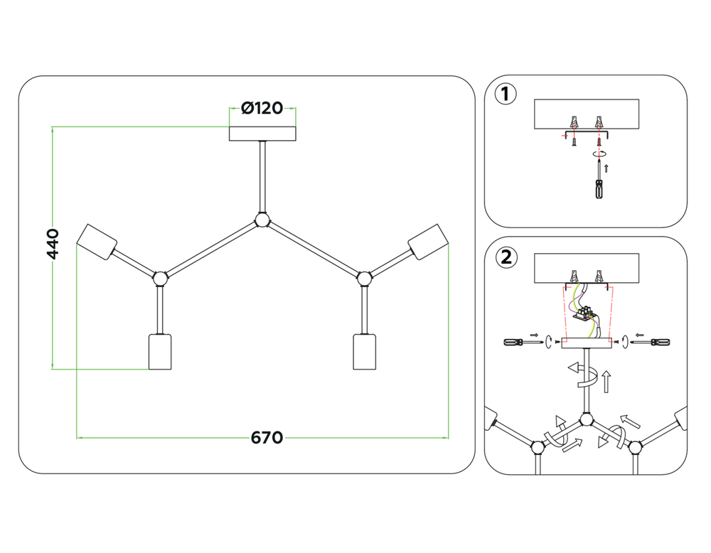 Ambrella Потолочный светильник в стиле лофт Loft TR8033