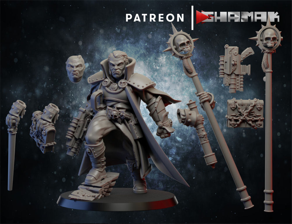 Inquisition Имперский Инквизитор №2 миниатюра для dnd, днд, pathfinder, фентези, Настольная игра, НРИ, Варгейм, РПГ