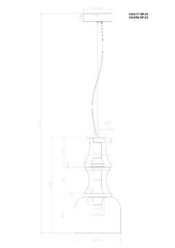 Подвесной светильник 23W 3000K 1243/17 SP-22 янтарный Volturn Divinare
