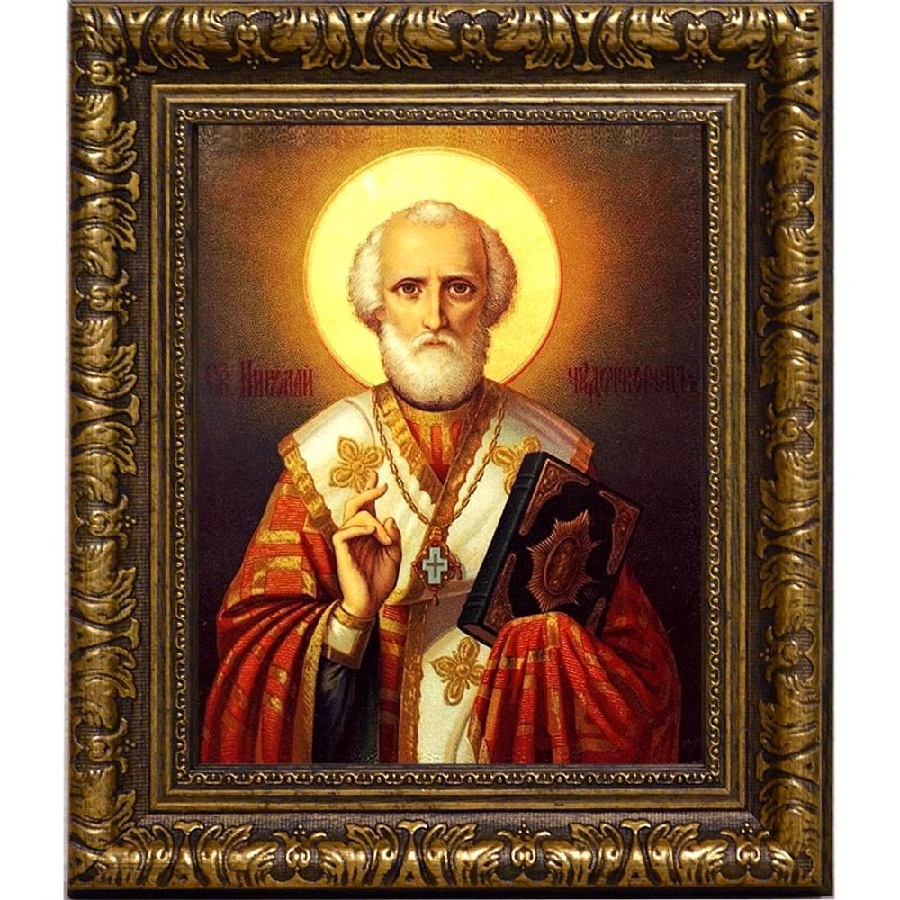 Николай Угодник (Николай Чудотворец) – архиепископ Мирликийский. Икона на холсте.