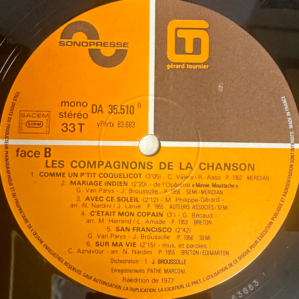 Les Compagnons De La Chanson ‎– La Marche Des Anges 2LP (Франция 1977г.)