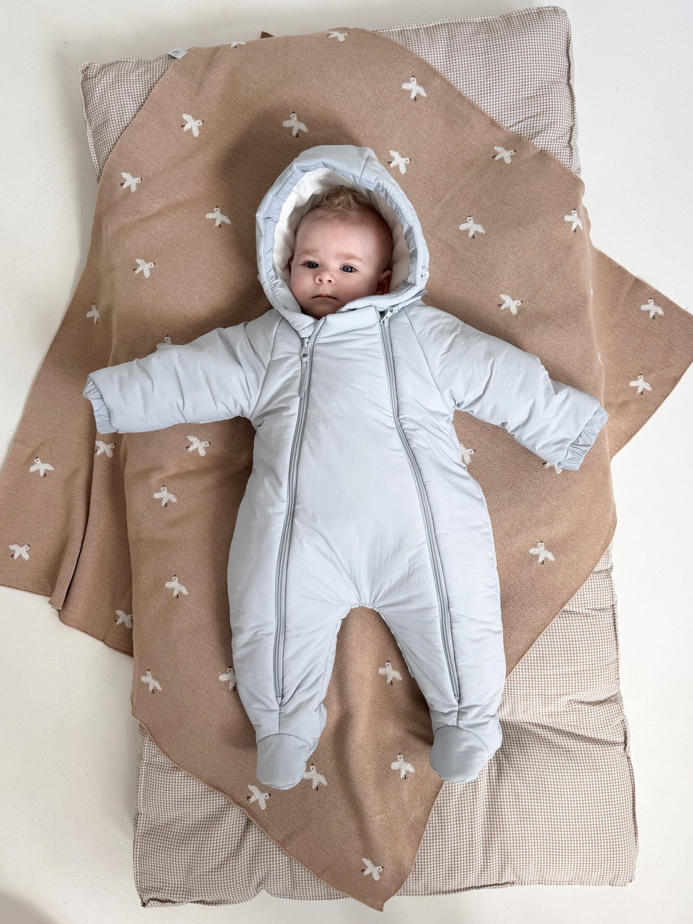 Демисезонный комбинезон Tot (светло-голубой)