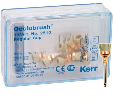 2510 Щетки Occlubrush для полировки композитов-чашка 10 шт., KERR