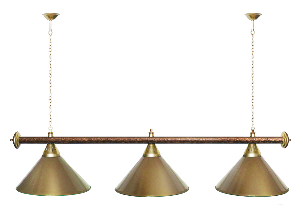 Лампа STARTBILLIARDS 3 пл. (плафоны золотые,штанга золотая,фурнитура золото)