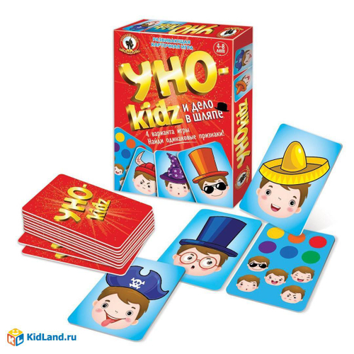 Игра настольная Русский стиль "УНО kidz. Дело в шляпе", 54 карточки, картонная коробка