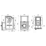 Дровяная печь для бани ЕРМАК 12 СТАНДАРТ