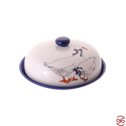 Блюдо для блинов с крышкой REPAST Гуси 23*23*9,7 см