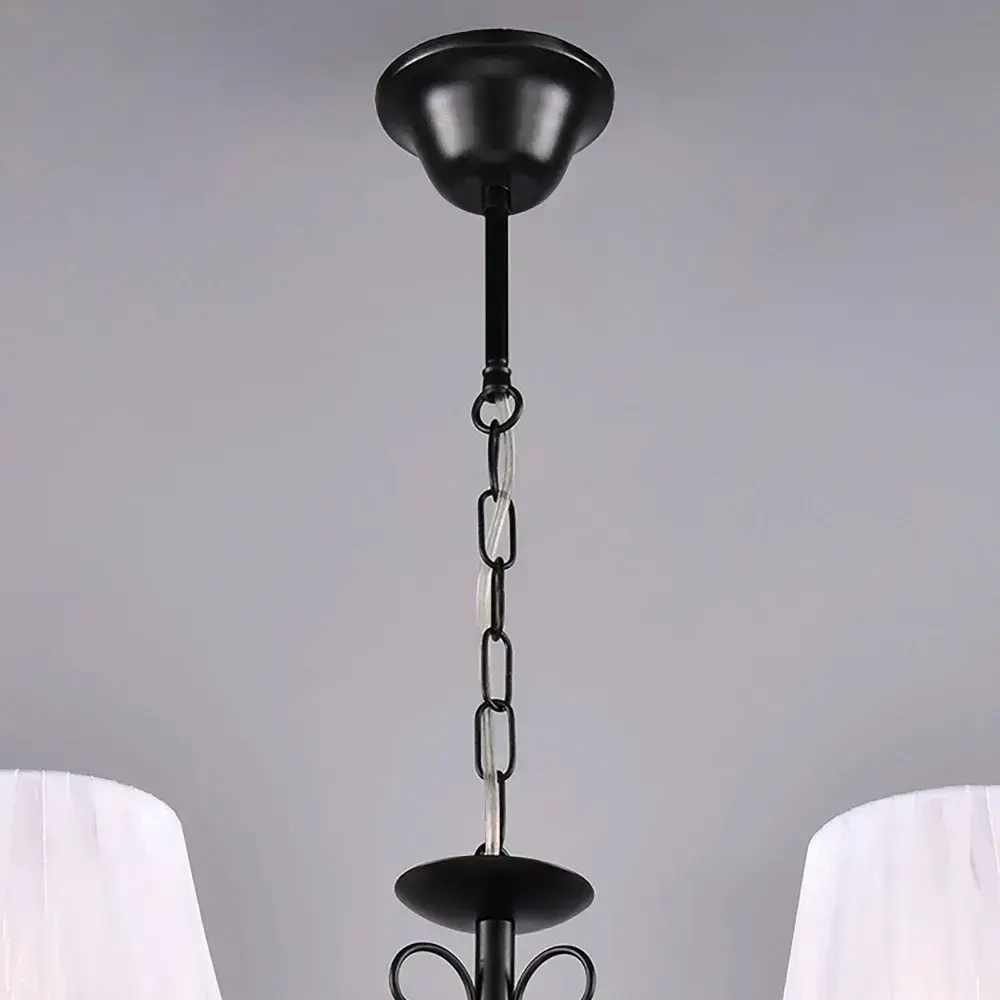 Люстра подвесная для спальни и гостиной РОССВЕТ "Танго" РС20945 BK/5P