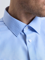 Сорочка мужская VESTER длинный рукав, голубая в клетку, 59816 05