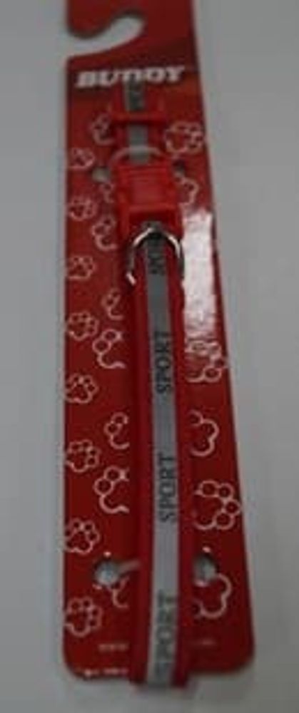 ОШЕЙНИК НЕЙЛОН Д/СОБАК JCC-1249/1820 "СПОРТ" 10мм 30см (СВЕТООТРАЖАЮЩИЙ КРАСНЫЙ)