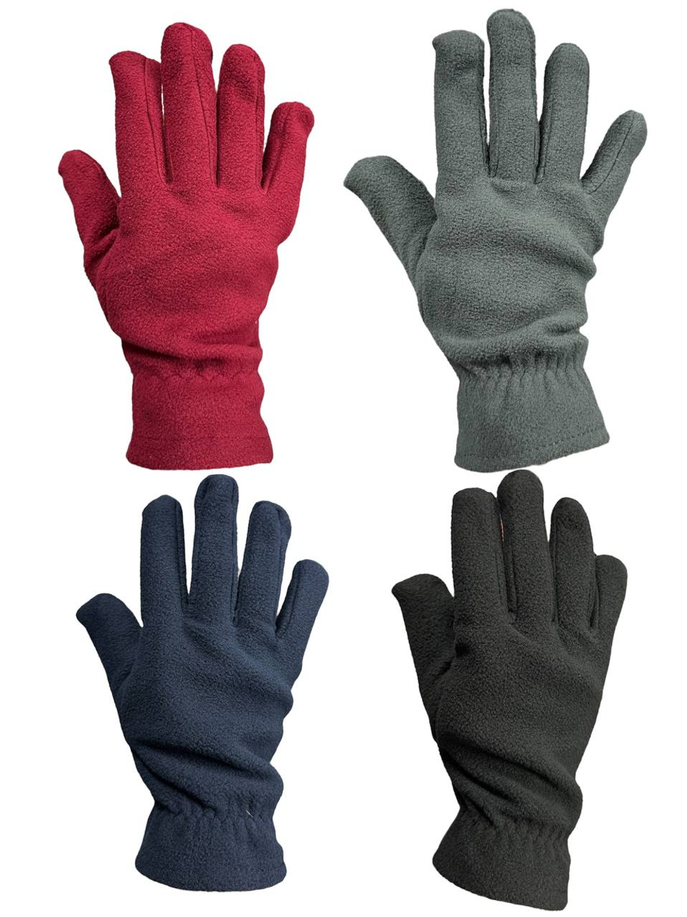 Флиссовые перчатки в ассортименте (one size)