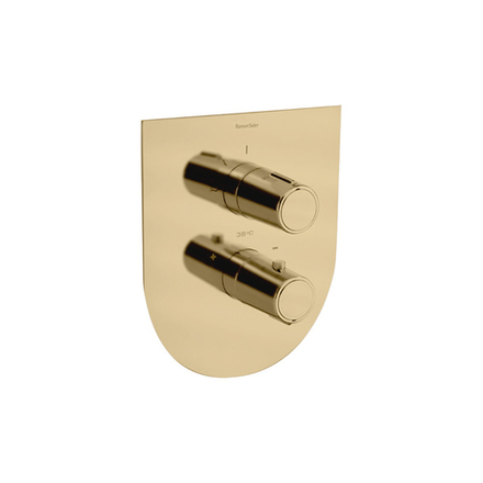 Встраиваемый термостатический смеситель для душа на 1 выход TZAR 342411SOC золото