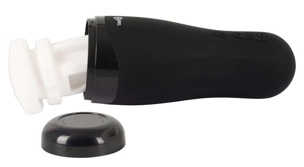 Черный вибромастурбатор с подогревом Masturbator with 3 Functions (Цвет: черный с белым)