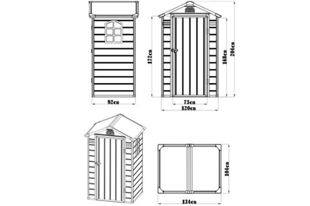 Сарай пластиковый Black Fox Modernist A 1,4м2